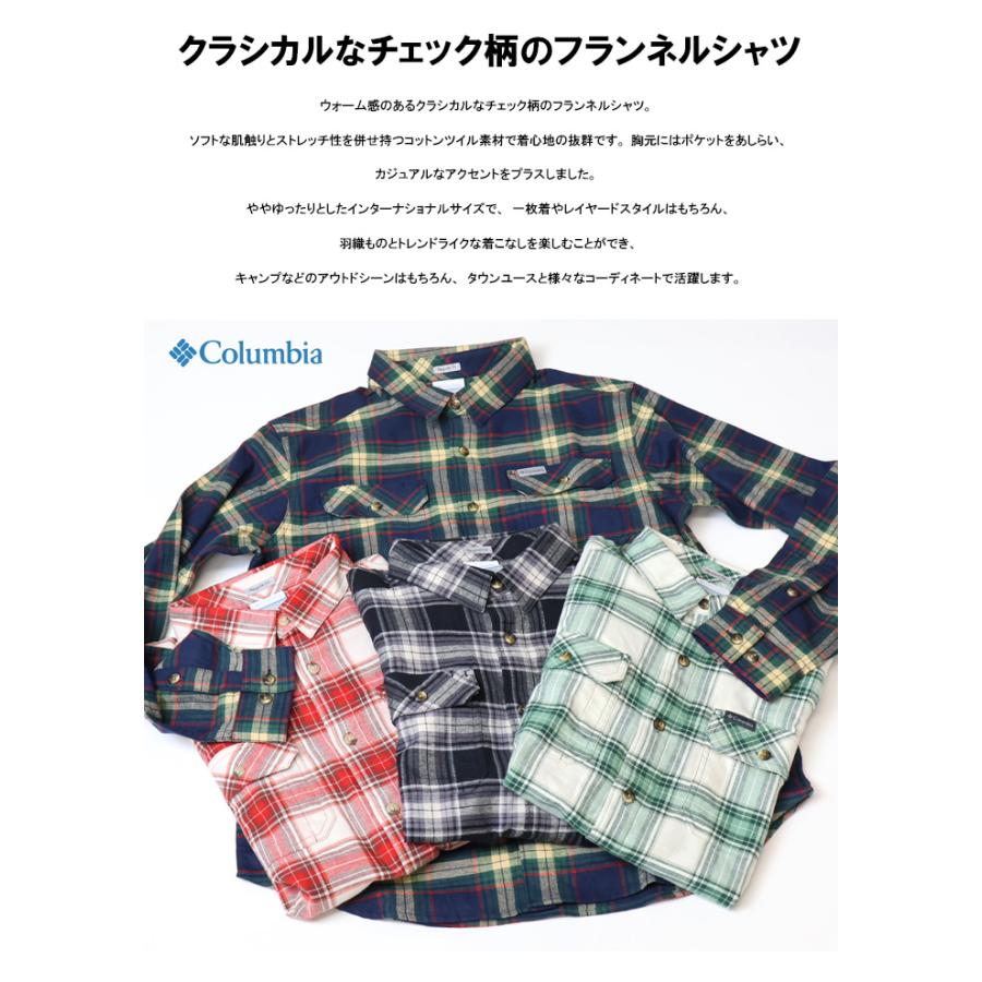 新品コロンビア チェック柄シャツ 登山アウトドア Columbia（コロンビア） フレアガンストレッチフランネルシャツ