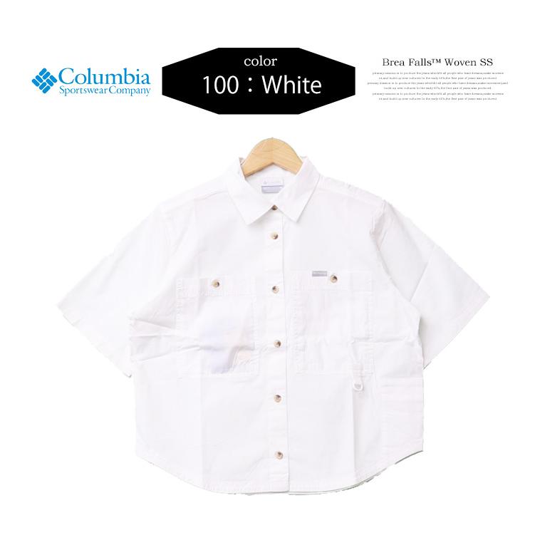 コロンビア Columbia Brea Falls Woven Short Sleeve レディース シャツ トップス White Women's Brea Falls Woven Short Sleeve Shirt | Columbia
