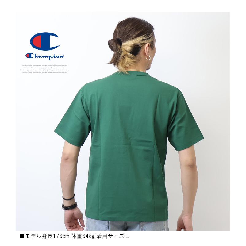 Champion チャンピオン グラデーションフロッキープリント 半袖T