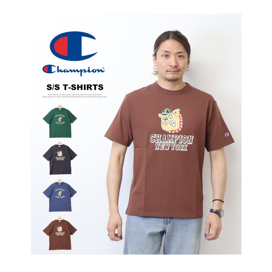 Champion チャンピオン グラデーションフロッキープリント 半袖T Champion チャンピオン グラデーションフロッキープリント 半袖T