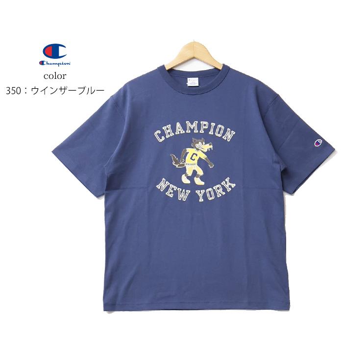 Champion チャンピオン グラデーションフロッキープリント 半袖T
