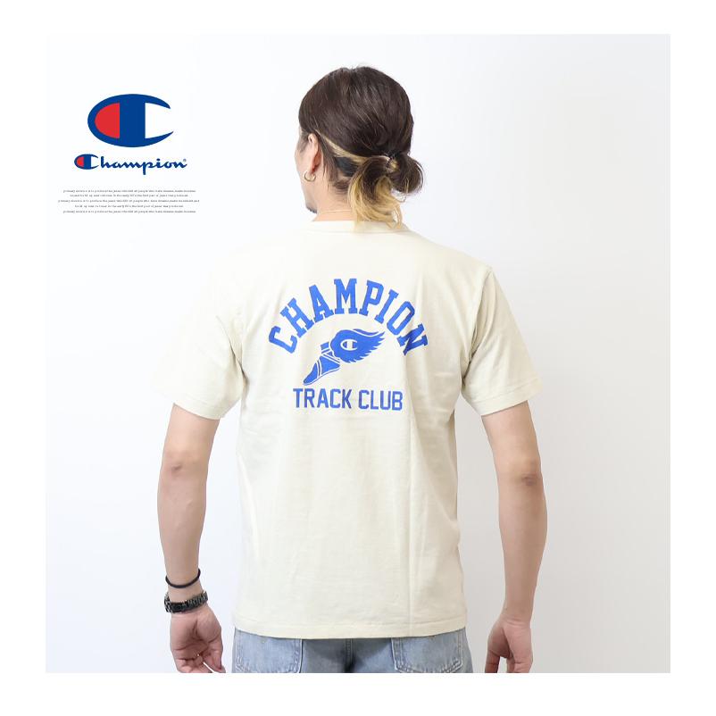 オールドクイックチャンピオン Champion チャンピオン ヴィンテージウォッシュ プリント 半袖T