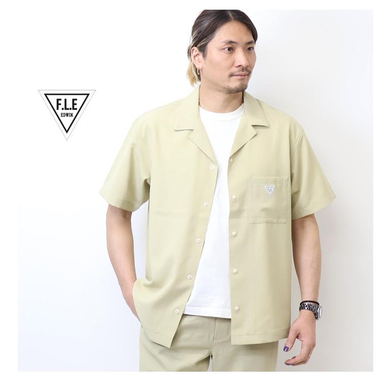 F.L.E SALE セール EDWIN エドウィン 半袖 オープンカラーシャツ 半袖