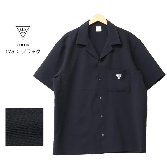 F.L.E SALE セール EDWIN エドウィン 半袖 オープンカラーシャツ 半袖