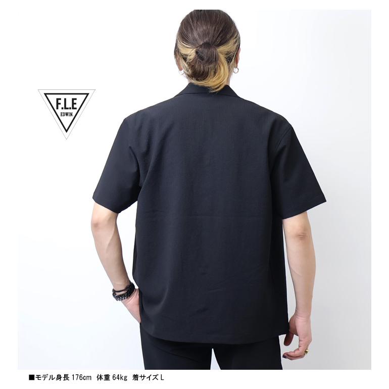 F.L.E SALE セール EDWIN エドウィン 半袖 オープンカラーシャツ 半袖