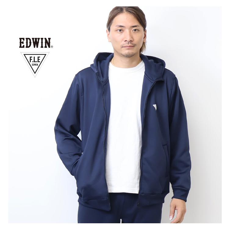 F.L.E EDWIN エドウィン 裏シャギー ジップアップフーディ 暖かい