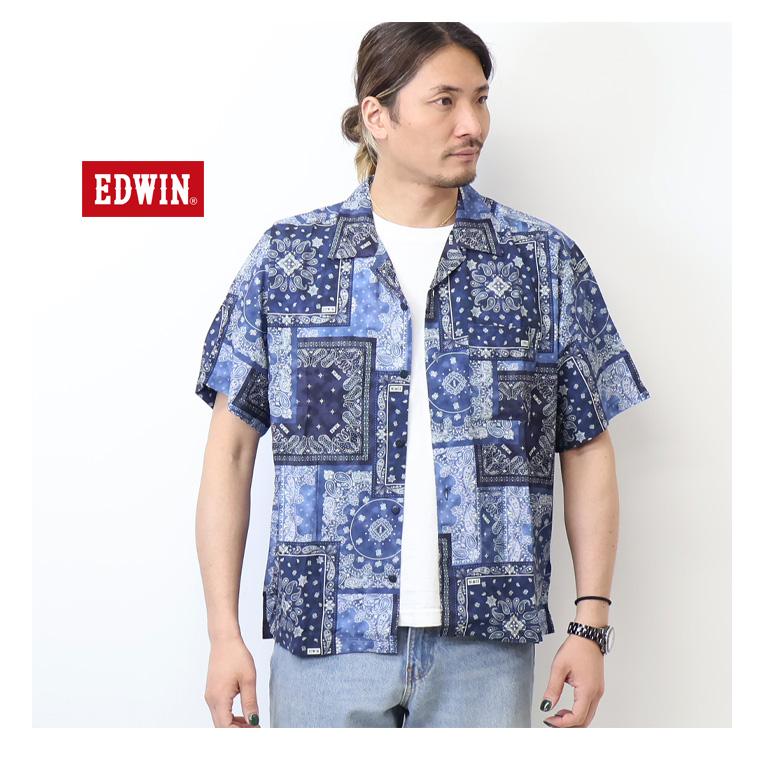 EDWIN（エドウィン） 半袖 アロハシャツ オープンカラーシャツ アロハ