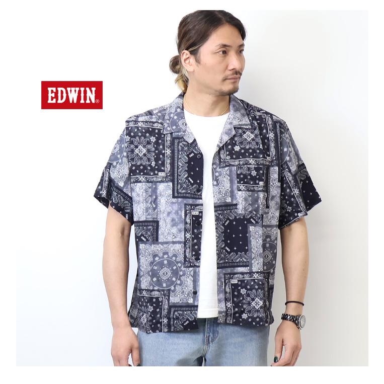EDWIN（エドウィン） 半袖 アロハシャツ オープンカラーシャツ アロハ