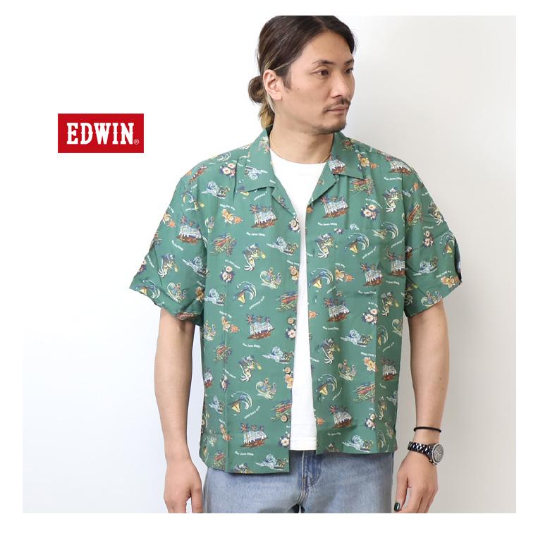 EDWIN（エドウィン） 半袖 アロハシャツ オープンカラーシャツ アロハ