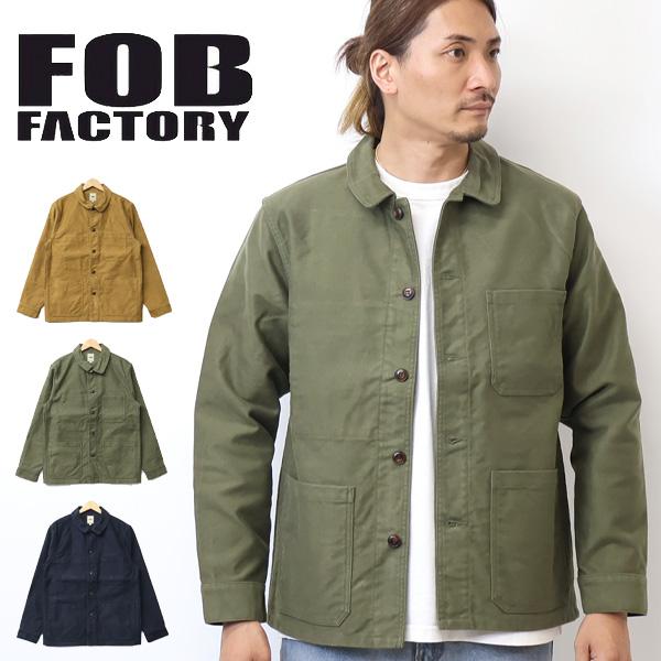 FOB FACTORY モールスキン ジャケット F2373 M カーキ FOB FACTORY（エフオービーファクトリー） フレンチモールスキン