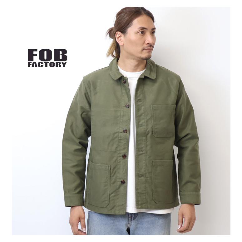 FOB FACTORY F2373 フレンチモールスキンジャケット カーキ M FOB FACTORY（エフオービーファクトリー） フレンチモールスキン