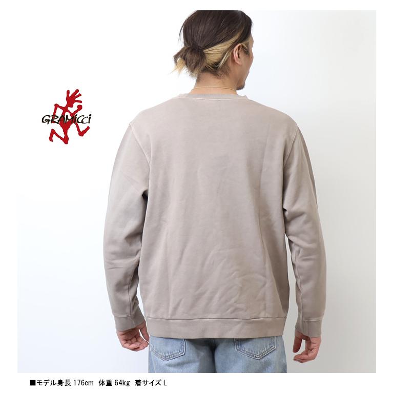Gramicci（グラミチ） ワンポイント クルーネックスウェットシャツ 裏 