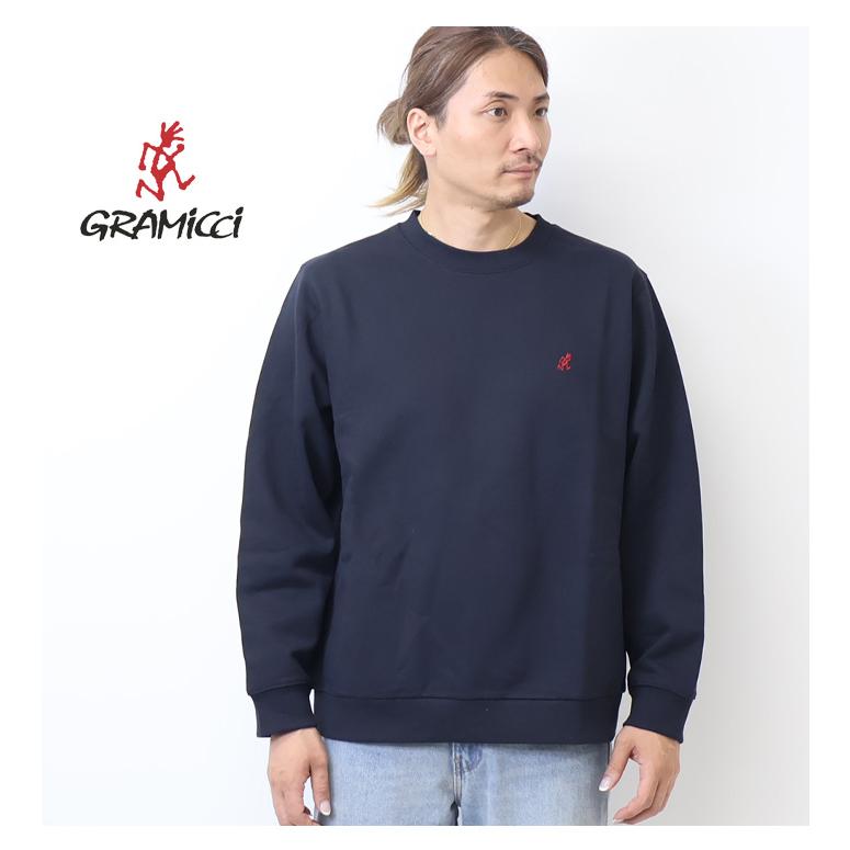 GRAMICCI グラミチ ワンポイント クルーネックスウェットシャツ