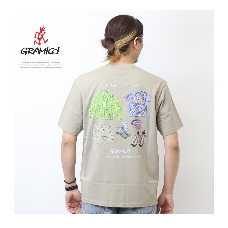 Gramicci（グラミチ） GEARED UP プリント 半袖Tシャツ 半T メンズ