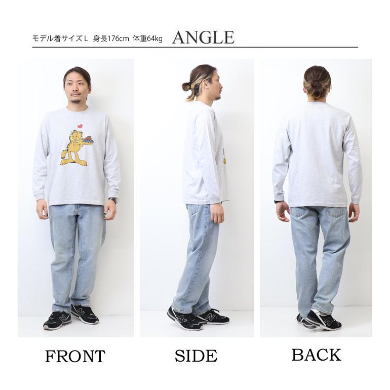 GARFIELD ガーフィールド プリント 長袖Tシャツ 長T ロンT メンズ