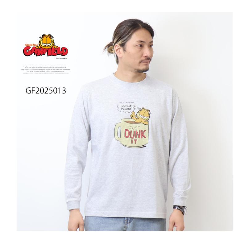 GARFIELD ガーフィールド プリント 長袖Tシャツ 長T ロンT メンズ