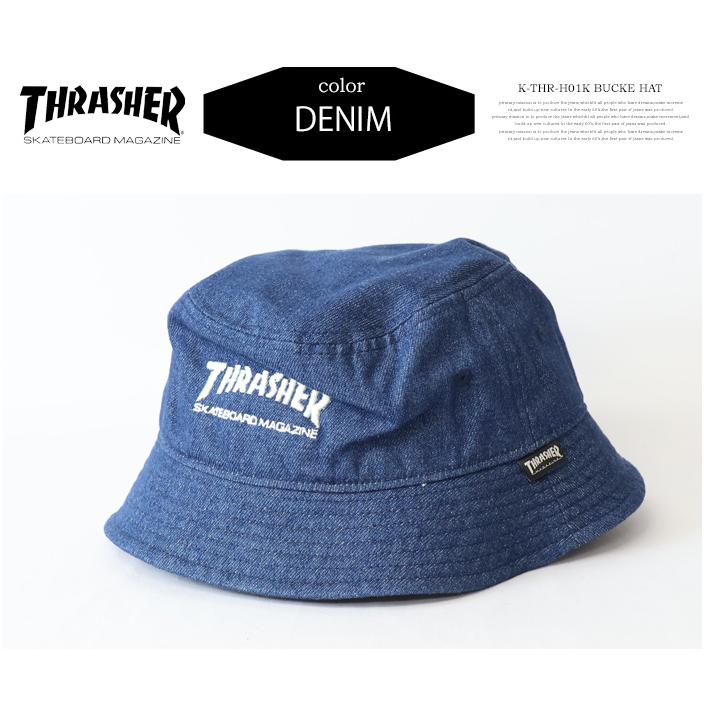  Man すのチル ソフビ 洋服 ジャケット バケットハット 青色 楽天市場】THRASHER スラッシャー キッズサイズ ロゴ刺繍 バケット