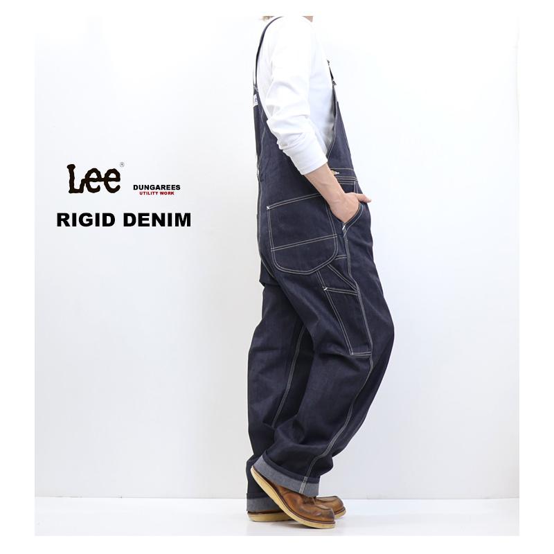 LEE オーバーオール ダンガリーズ ユーズド加工 インディゴ サイズL Lee 10%OFF リー オーバーオール テーパード ダンガリーズ