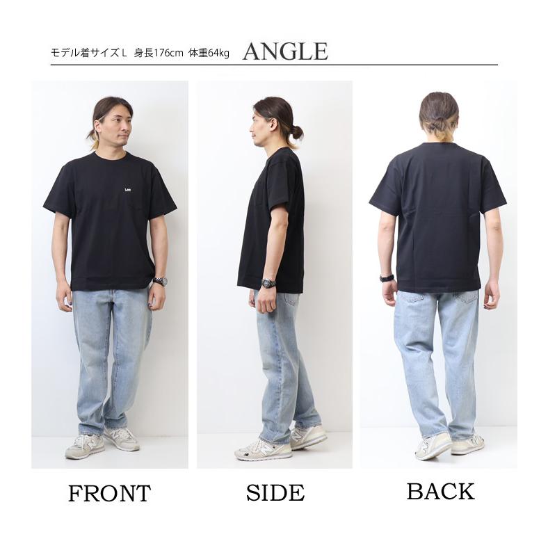 Lee（リー） ロゴ刺繍 胸ポケット 半袖Tシャツ メンズ レディース ユニ