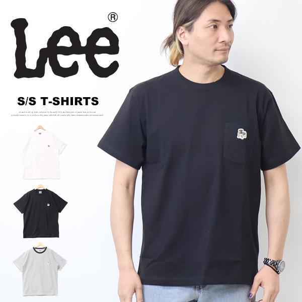 Lee（リー） ブルドッグワッペン 胸ポケット 半袖Tシャツ メンズ