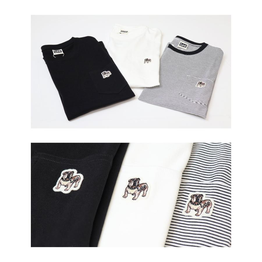Lee（リー） ブルドッグワッペン 胸ポケット 半袖Tシャツ メンズ
