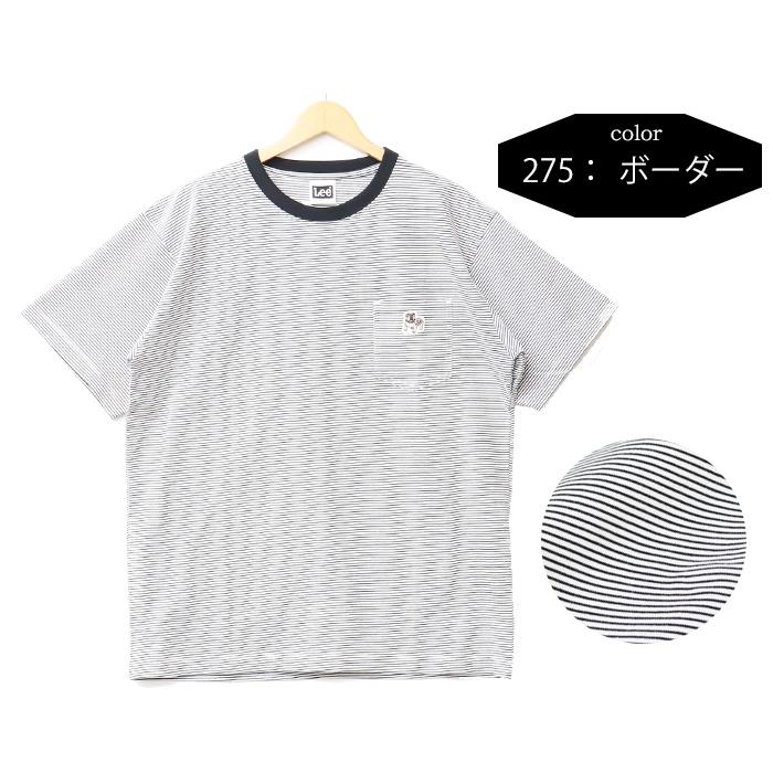 Lee（リー） ブルドッグワッペン 胸ポケット 半袖Tシャツ メンズ