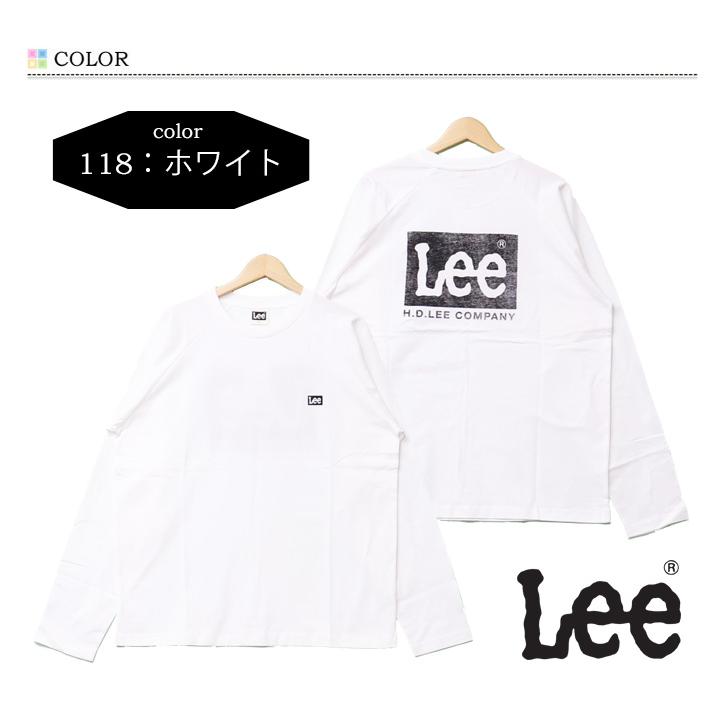 Lee（リー） ロゴ刺繍 バックプリント 長袖Tシャツ メンズ 長T ロンT