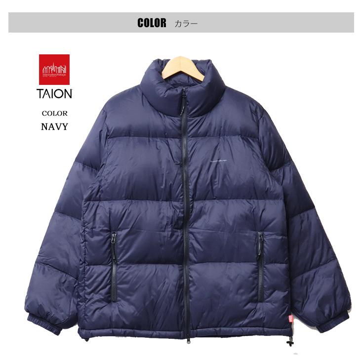 TAION 体温 メンズ ダウンジャケット SIZE 2 ダウン95％ ネイビー Manhattan Portage（マンハッタンポーテージ） TAION タイオン コラボ