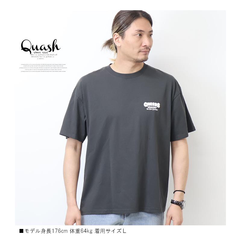 Quash（クアッシュ） アニマル発砲プリント 半袖Tシャツ 半T メンズ