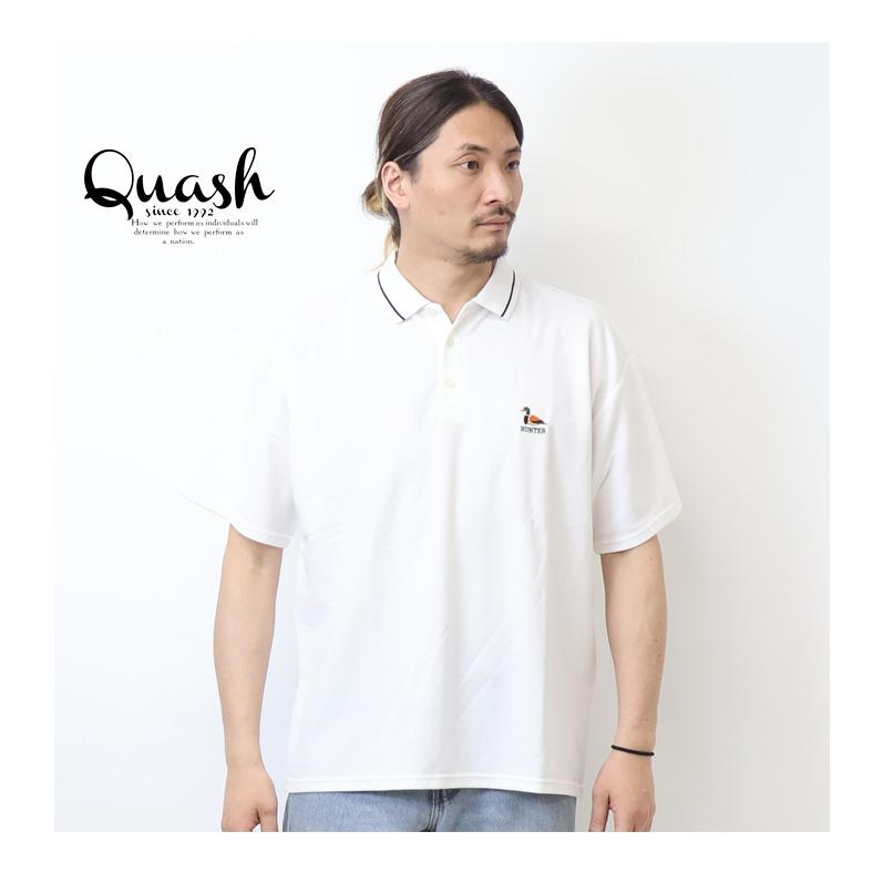 Quash（クアッシュ） アニマルワンポイント刺繍 半袖ポロシャツ メンズ