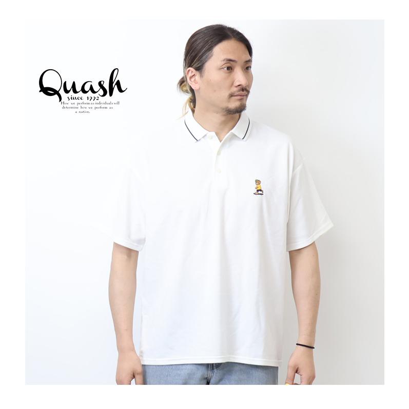 Quash（クアッシュ） アニマルワンポイント刺繍 半袖ポロシャツ メンズ