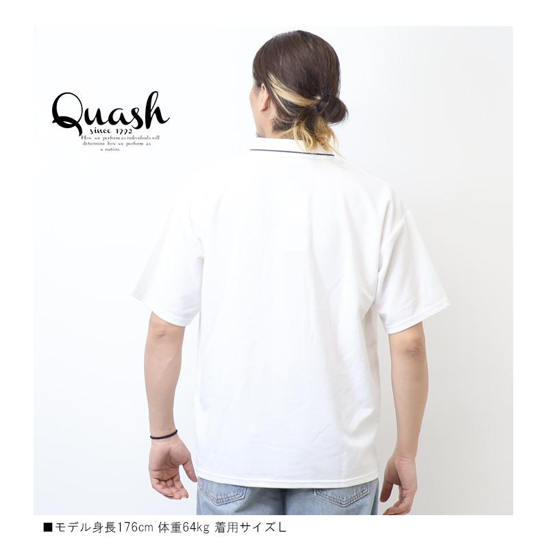Quash（クアッシュ） アニマルワンポイント刺繍 半袖ポロシャツ メンズ