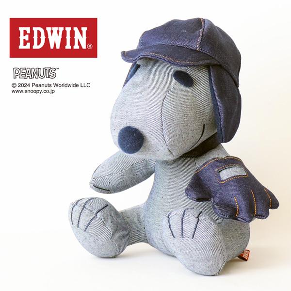 EDWIN（エドウィン） スヌーピー デニム ぬいぐるみ ベースボール