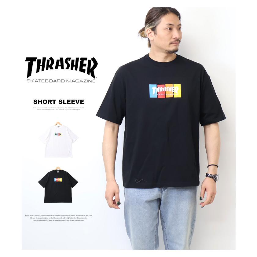 THRASHER（スラッシャー） マグロゴプリント 半袖Tシャツ 半T ビッグ