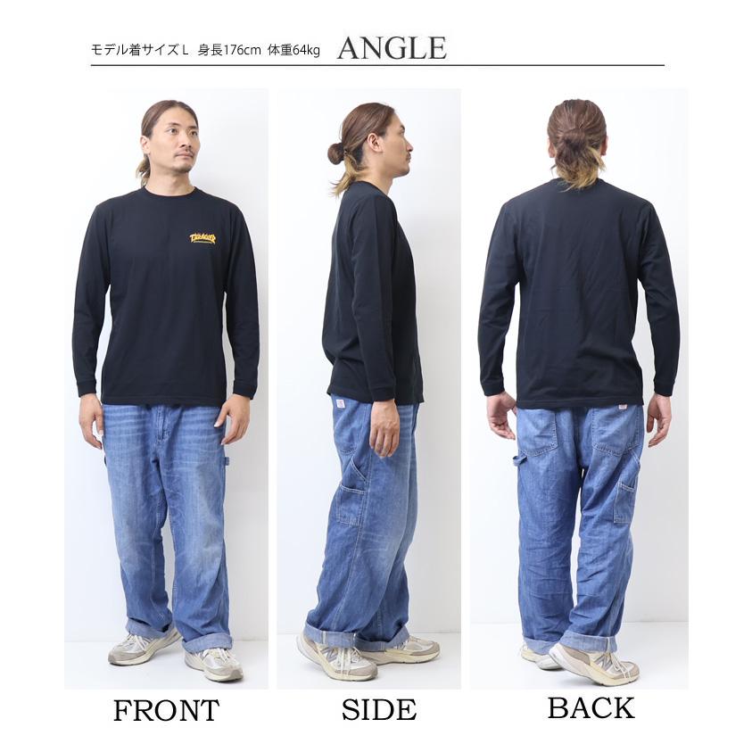 THRASHER（スラッシャー） フレイムロゴプリント 長袖Tシャツ 長T ロン