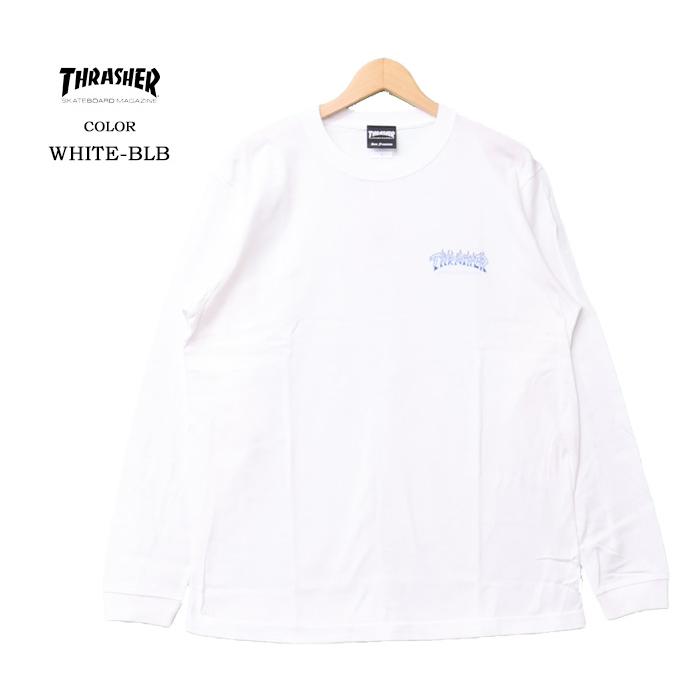 THRASHER（スラッシャー） フレイムロゴプリント 長袖Tシャツ 長T ロン