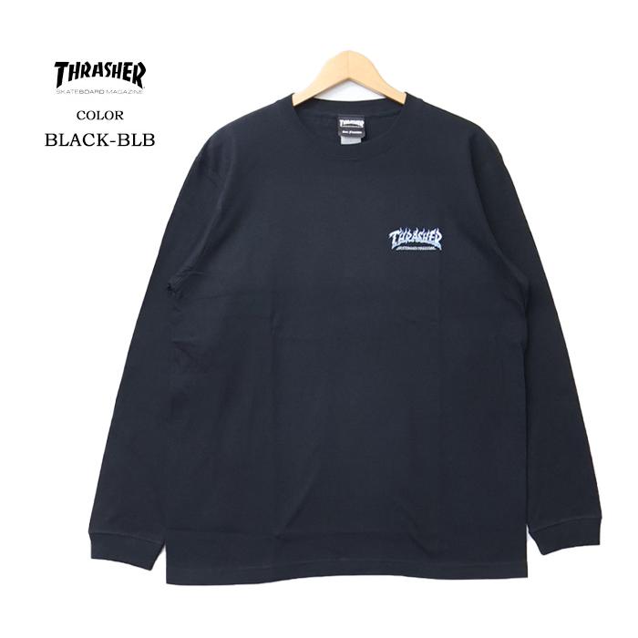 THRASHER（スラッシャー） フレイムロゴプリント 長袖Tシャツ 長T ロン