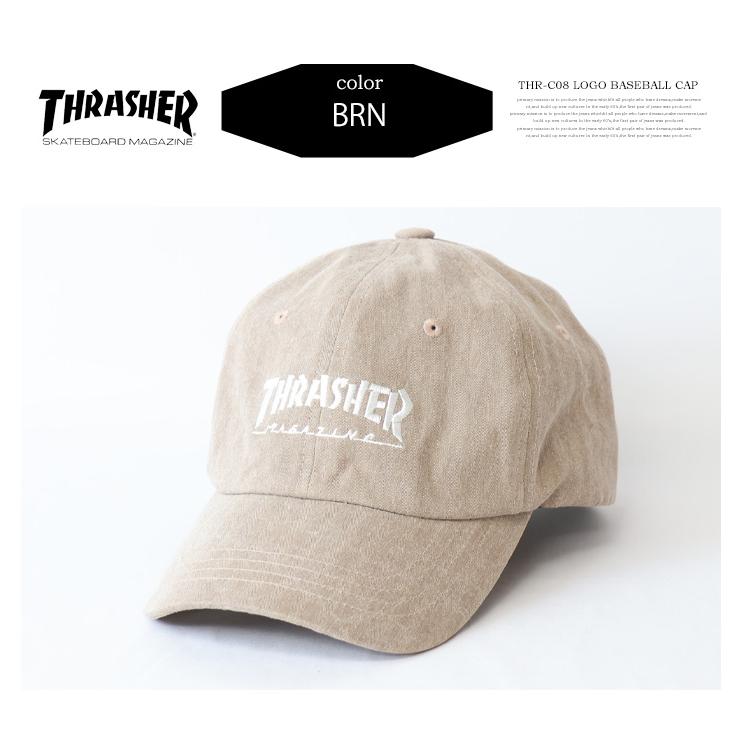 THRASHER（スラッシャー） ロゴ刺繍 ヘリンボーンコットン ベース