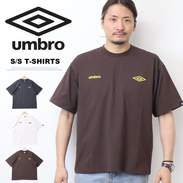 00s UMBRO オールドアンブロ 茄子紺 鬼フェードTシャツ 刺繍 Mサイズ umbro（アンブロ） 別注 ロゴ刺繍 半袖Tシャツ 半T メンズ UM7112