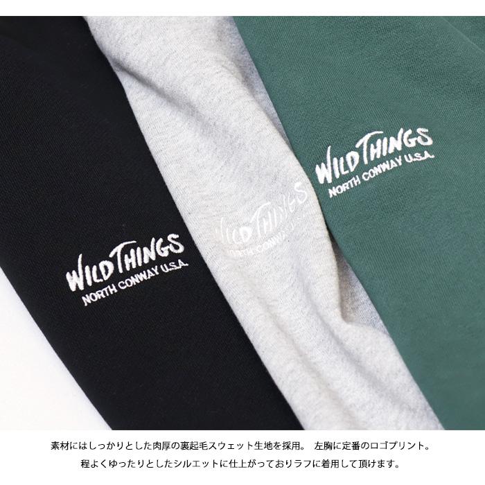 WILD THINGS（ワイルドシングス） ワンポイント スウェットパーカー 裏