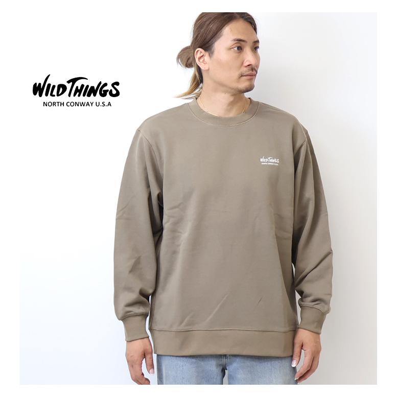 WILD THINGS（ワイルドシングス） クルーネックスウェットシャツ 裏毛