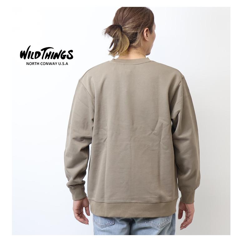 WILD THINGS（ワイルドシングス） クルーネックスウェットシャツ 裏毛