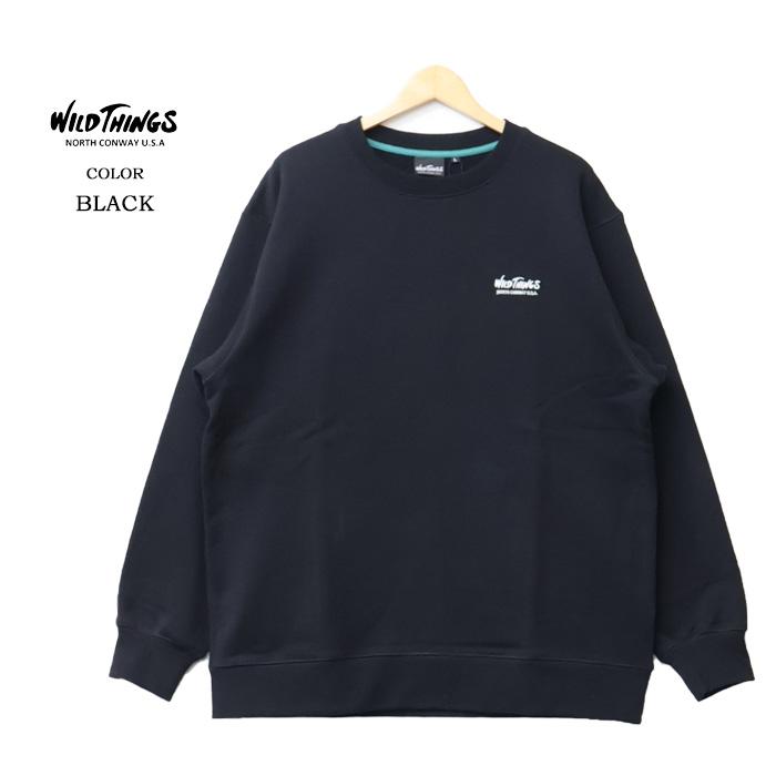 WILD THINGS（ワイルドシングス） クルーネックスウェットシャツ 裏毛