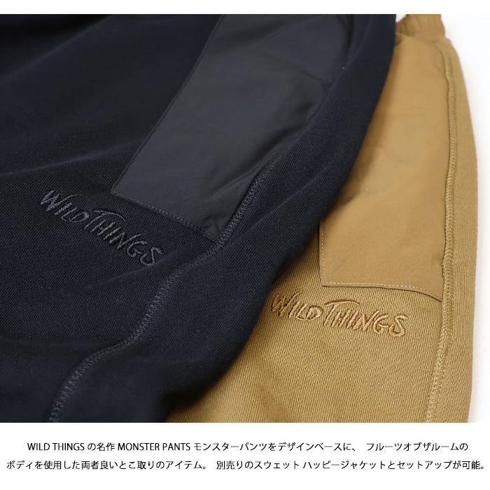 WILD THINGS ワイルドシングス FRUIT OF THE LOOM フルーツオブザルーム コラボ モンスターパンツ スウェットパンツ 裏毛 イージーパンツ メンズ WT25180GA