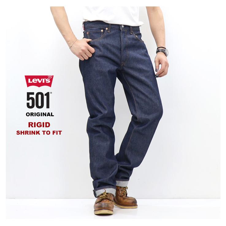 新品 Levi's 501 ノンウォッシュ リジット 生デニム/34(34) Levi's（リーバイス） 501 ボタンフライ ストレート ノンウォッシュ