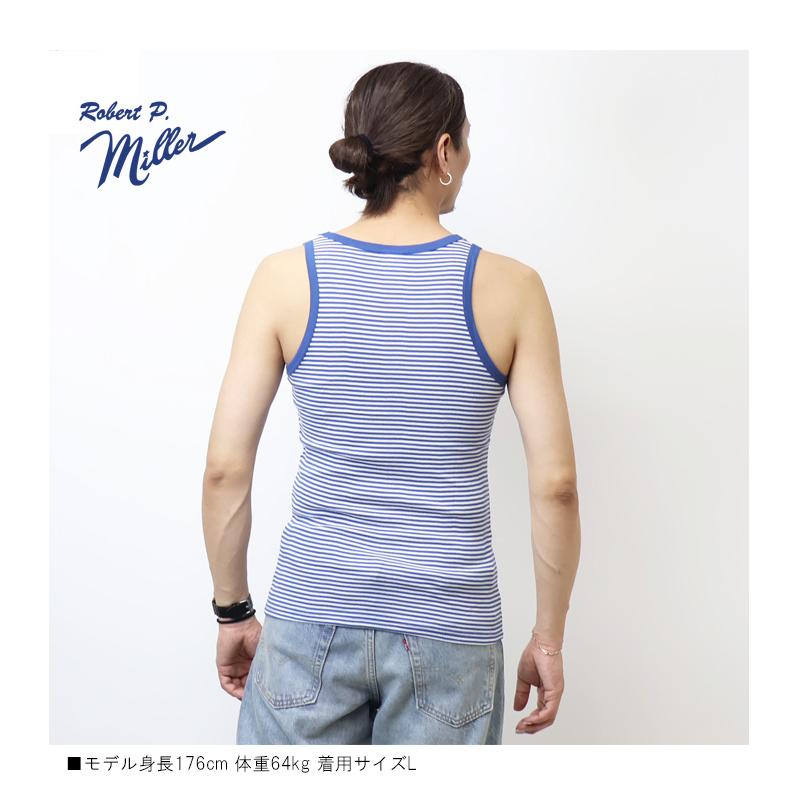 Robert P. Miller ロバート ピー ミラー パネルリブ タンクトップ 無地 ボーダー パック入り メンズ 110C | Robert P. Miller | 17