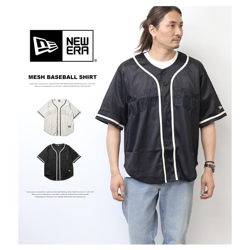 NEW ERA（ニューエラ） 半袖 メッシュ ベースボールシャツ メンズ 送料