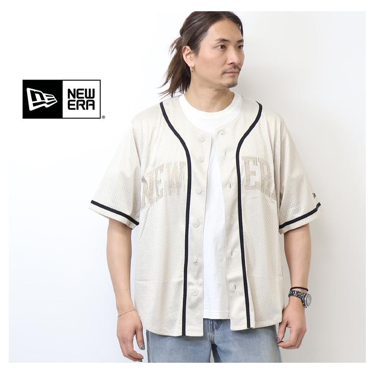 NEW ERA（ニューエラ） 半袖 メッシュ ベースボールシャツ メンズ 送料