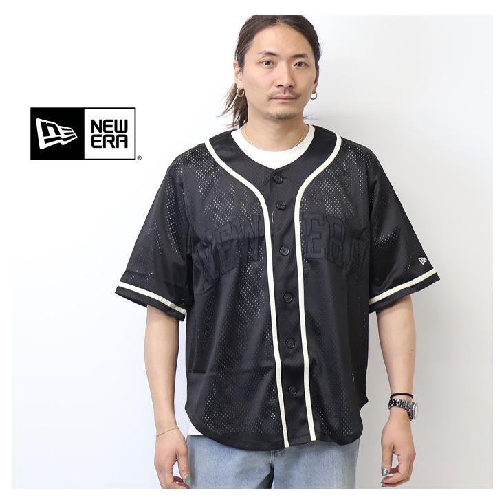 NEW ERA（ニューエラ） 半袖 メッシュ ベースボールシャツ メンズ 送料