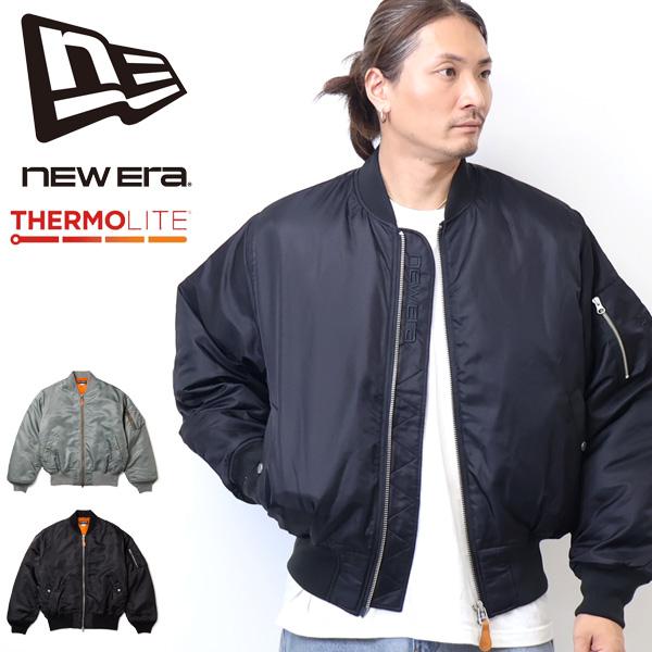 NEW ERA（ニューエラ） ナイロン ボンバージャケット レザーパッチ MA